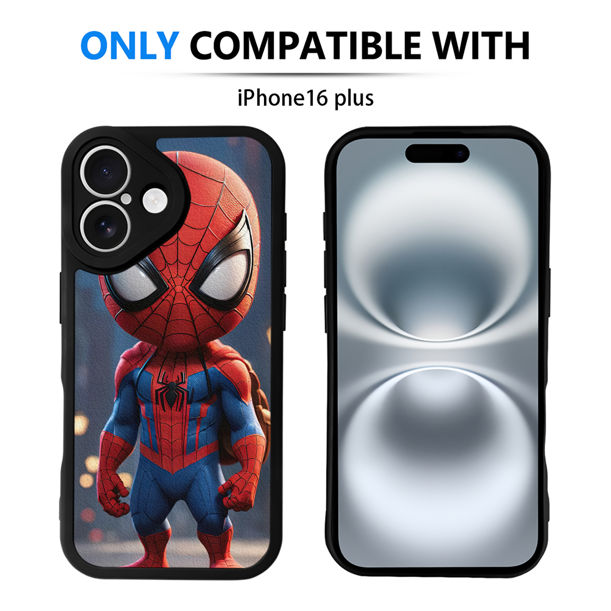 Spider Man スパイダーマン 【iPhone 16シリーズ対応】シリコンスマホケース（レザー調） 材質：シリコン